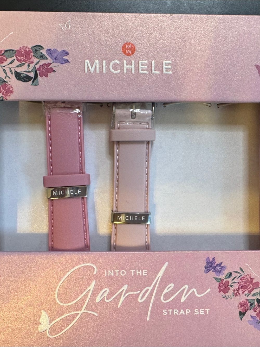 Michele Pink silicone Interchangeable Strap Duo